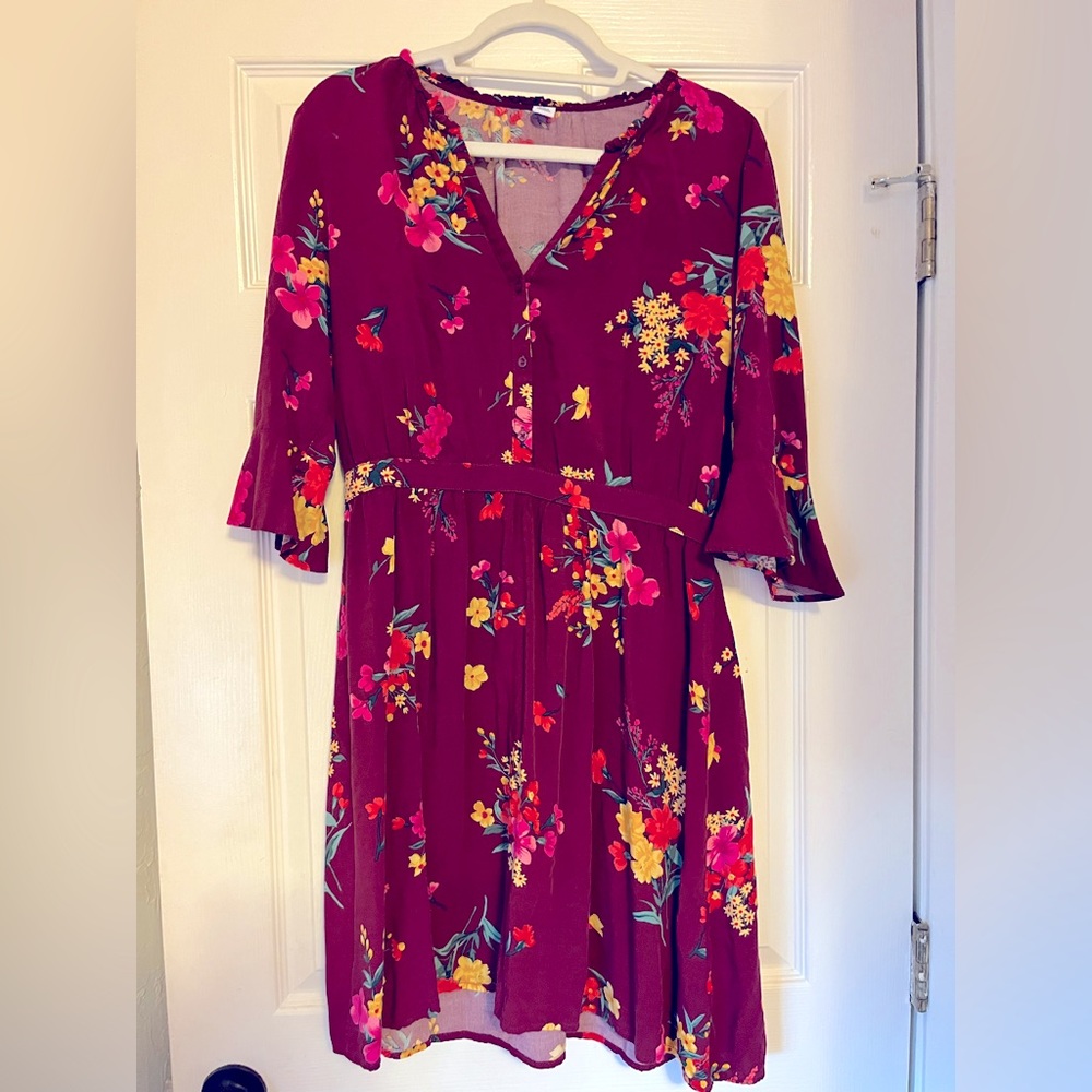 Floral midi dress.